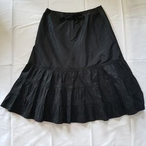 GORGEOUS J.CREW BLACK SILK FLARE SKIRT SIZE 10